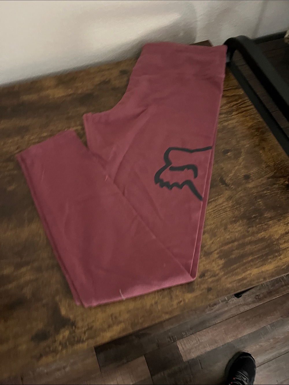 Women’s Fox Racing Burgundy Active Leggings with Black Logo